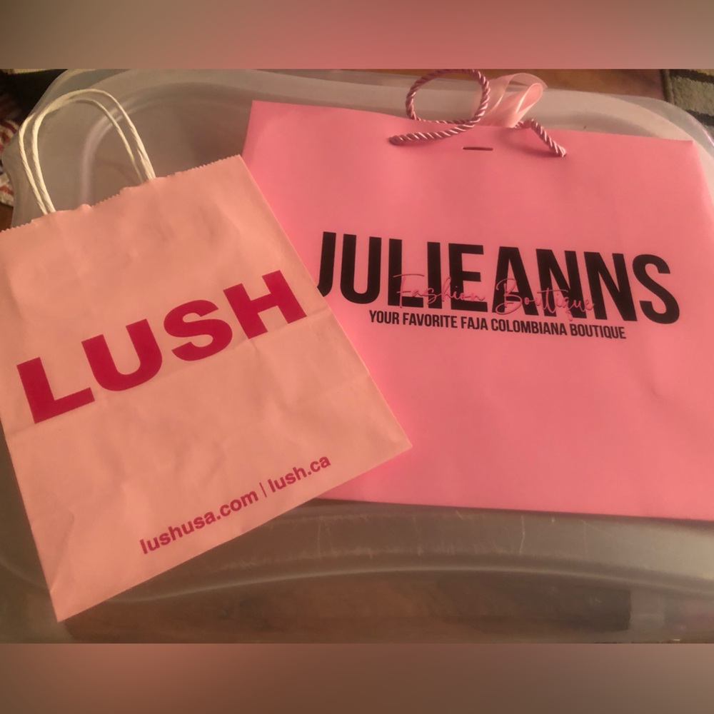 Pink Paper Shopping Bag Bundle